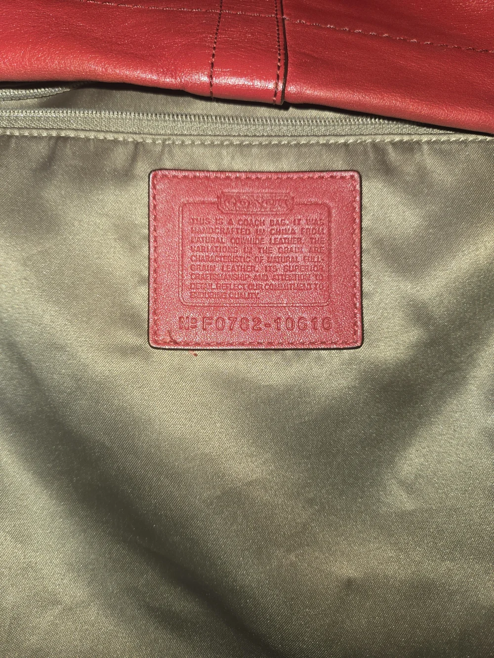 Coach Carly Large Hobo 10616 Red Nappa Leather Y2K Cherry Brass Rare 14